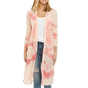 Skylar & Jade NWT tie dye duster in cotton candy long cardigan woman's small